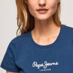 Armada camiseta básica con logo Pepe Jeans 06X4470 mujer