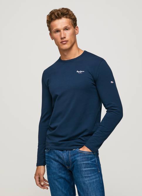 armada_camiseta_de_manga_larga_de_algodon_pepe_jeans_06x41009_hombres.jpg Armada camiseta de manga larga de algodón Pepe Jeans 06X41009 hombres - Imagen 1