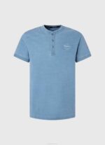 azul claro playera con cuello panadero Pepe Jeans 06X4965 hombres - Imagen 5