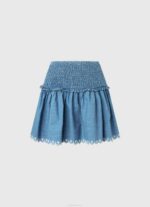 azul minifalda de mezclilla bordada Pepe Jeans 06X4504 mujer - Imagen 5