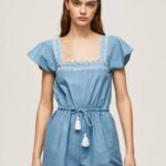 azul mono corto de mezclilla Pepe Jeans 06X4191 mujer