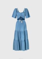 azul vestido de Denim Pepe Jeans 06X4163 mujer - Imagen 5