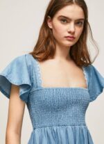 azul vestido de mezclilla bordado Pepe Jeans 06X4164 mujer - Imagen 3
