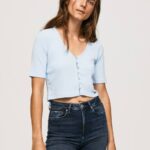 bahía camisa tipo cárdigan de canalé Pepe Jeans 06X4408 mujer