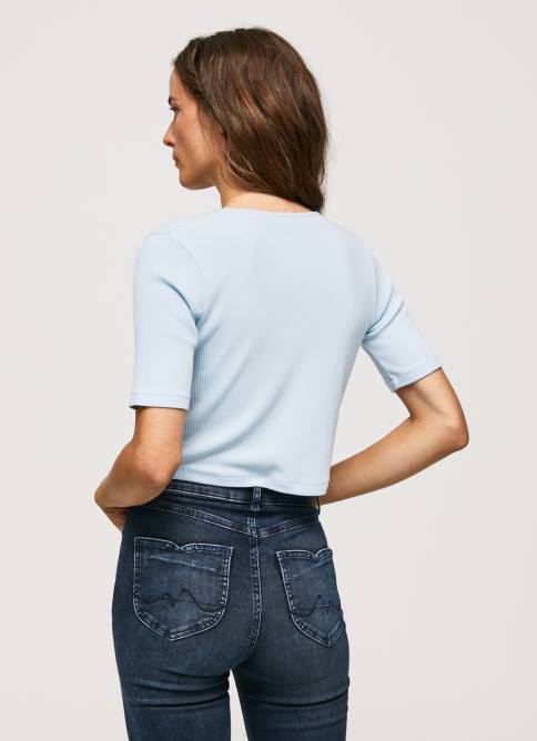 bahía camisa tipo cárdigan de canalé Pepe Jeans 06X4408 mujer - Imagen 4
