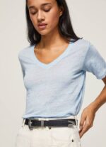 bahía camiseta de lino con cuello de pico Pepe Jeans 06X4466 mujer