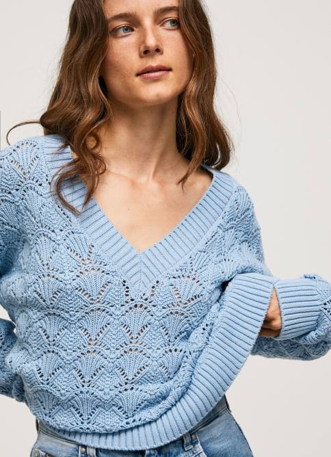 bahia_jersey_calado_de_ajuste_holgado_pepe_jeans_06x4229_mujer.jpg bahía jersey calado de ajuste holgado Pepe Jeans 06X4229 mujer - Imagen 1