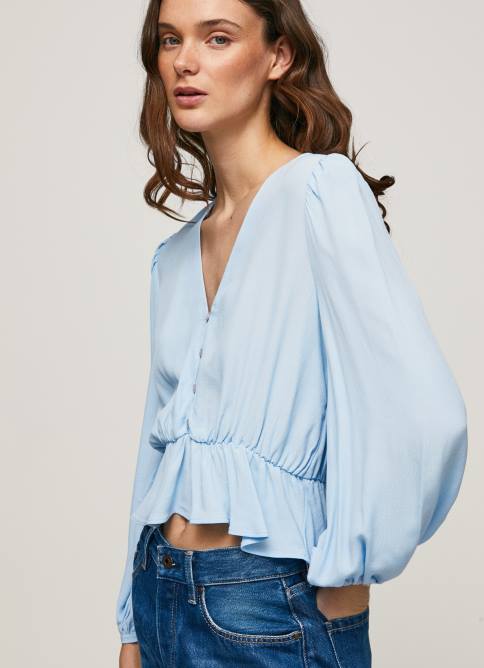 bahía top corto con cuello en V Pepe Jeans 06X4326 mujer - Imagen 3