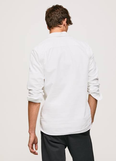blanco camisa oxford de corte estándar Lawson Pepe Jeans 06X41044 hombres - Imagen 4