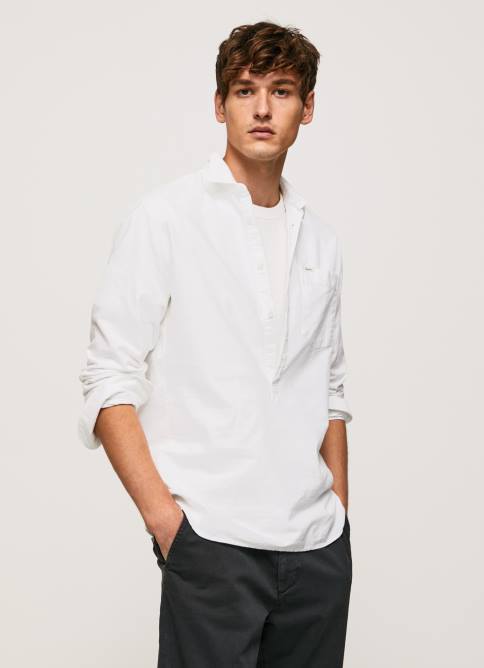 blanco_camisa_oxford_de_corte_estandar_lawson_pepe_jeans_06x41044_hombres.jpg blanco camisa oxford de corte estándar Lawson Pepe Jeans 06X41044 hombres - Imagen 1