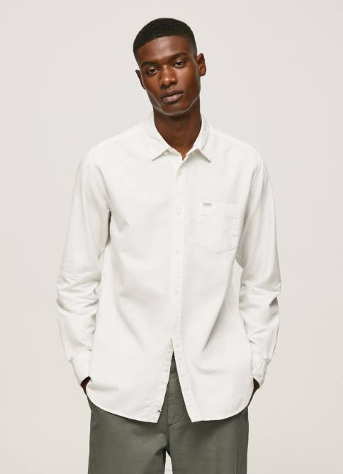 blanco_camisa_oxford_de_corte_regular_fabio_pepe_jeans_06x41031_hombres.jpg blanco camisa oxford de corte regular fabio Pepe Jeans 06X41031 hombres - Imagen 1