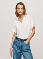blanco camisa polo Pepe Jeans 06X4397 mujer