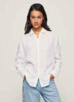 blanco camisa regular fit lisa Pepe Jeans 06X4333 mujer - Imagen 2