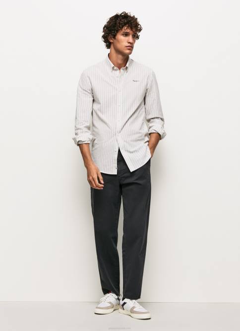 blanco camisa slim fit de popelín de algodón Pepe Jeans 06X41022 hombres - Imagen 2