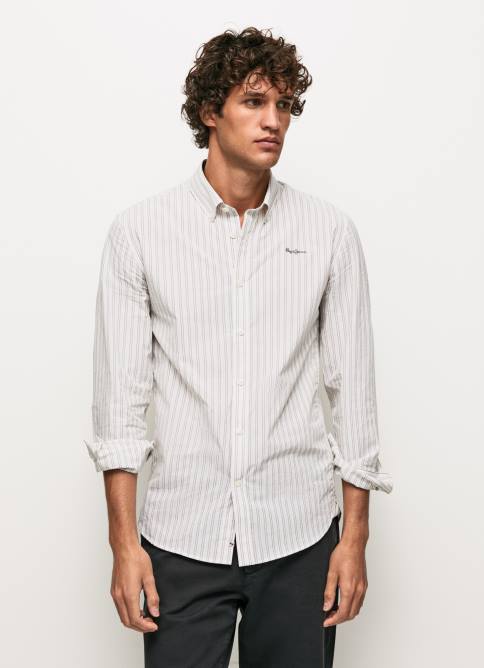 blanco camisa slim fit de popelín de algodón Pepe Jeans 06X41022 hombres - Imagen 3