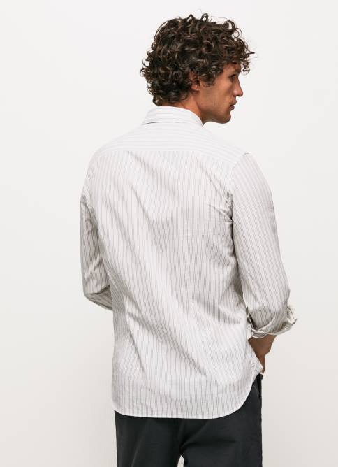 blanco camisa slim fit de popelín de algodón Pepe Jeans 06X41022 hombres - Imagen 5