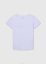 blanco camiseta básica con logo Pepe Jeans 06X41607 chico - Imagen 2