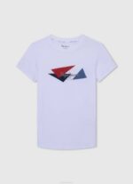 blanco camiseta básica con logo Pepe Jeans 06X41607 chico - Imagen 4