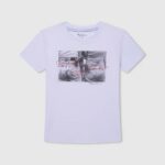 blanco camiseta con estampado de foto Pepe Jeans 06X41457 chica