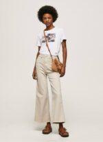 blanco camiseta con estampado de foto Pepe Jeans 06X4432 mujer - Imagen 2