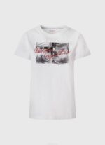 blanco camiseta con estampado de foto Pepe Jeans 06X4432 mujer - Imagen 5