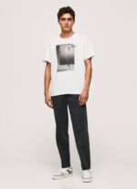 blanco camiseta con estampado de foto Pepe Jeans 06X4958 hombres - Imagen 2