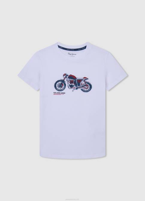blanco_camiseta_con_estampado_de_motos_pepe_jeans_06x41644_chico.jpg blanco camiseta con estampado de motos Pepe Jeans 06X41644 chico - Imagen 1