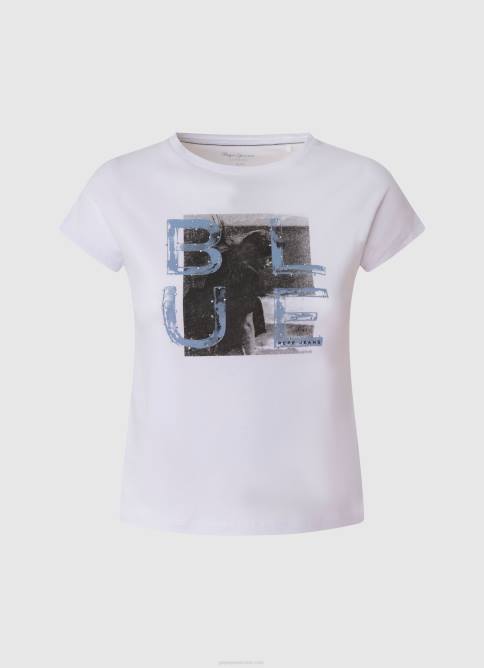 blanco_camiseta_con_estampado_monocromatico_pepe_jeans_06x41453_chica.jpg blanco camiseta con estampado monocromático Pepe Jeans 06X41453 chica - Imagen 1