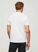 blanco camiseta con logo Pepe Jeans 06X41085 hombres - Imagen 4