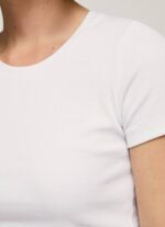 blanco camiseta de algodón con logo Pepe Jeans 06X4404 mujer - Imagen 3