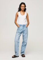 blanco camiseta de canalé con manga sisa Pepe Jeans 06X4457 mujer - Imagen 2
