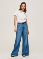 blanco camiseta de manga corta de algodón Pepe Jeans 06X4420 mujer - Imagen 2