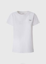 blanco camiseta de manga corta de algodón Pepe Jeans 06X4420 mujer - Imagen 5