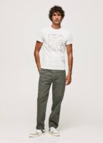 blanco camiseta estampada de algodón Pepe Jeans 06X4940 hombres - Imagen 2