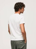 blanco camiseta estampada de algodón Pepe Jeans 06X4940 hombres - Imagen 4