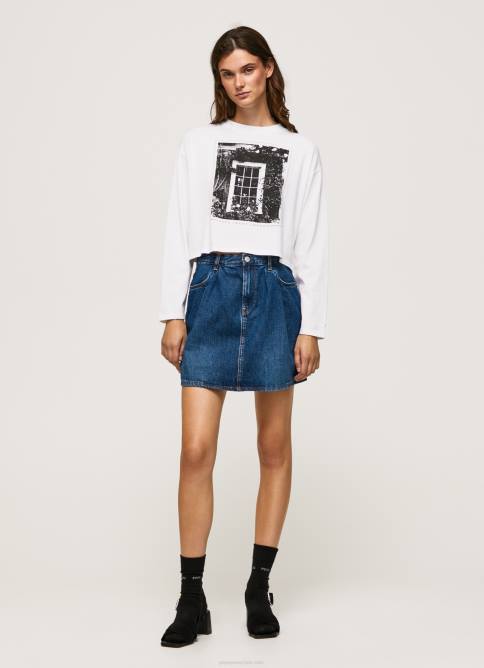 blanco_camiseta_estampada_de_manga_larga_pepe_jeans_06x4428_mujer.jpg blanco camiseta estampada de manga larga Pepe Jeans 06X4428 mujer - Imagen 1