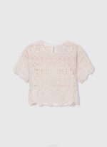blanco camiseta floral con strass Pepe Jeans 06X41475 chica - Imagen 4
