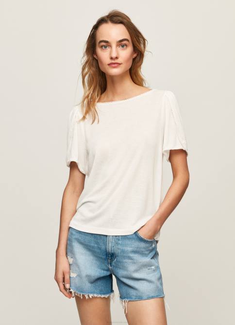 blanco_camiseta_jaspeada_con_cuello_barco_pepe_jeans_06x4452_mujer.jpg blanco camiseta jaspeada con cuello barco Pepe Jeans 06X4452 mujer - Imagen 1