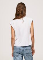 blanco camiseta jaspeada con mangas en la sisa Pepe Jeans 06X4409 mujer - Imagen 4