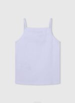 blanco camiseta sin mangas con logo estampado Pepe Jeans 06X41427 chica - Imagen 2