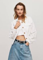 blanco chaqueta de algodón con diseño calado Pepe Jeans 06X4142 mujer - Imagen 2