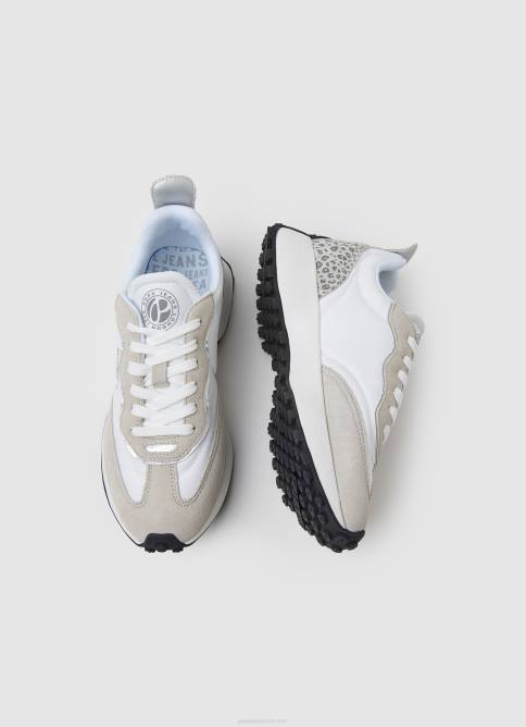 blanco de fábrica zapatillas combinadas lucky leo Pepe Jeans 06X4573 mujer - Imagen 2