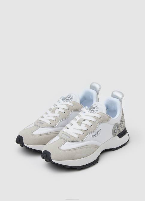 blanco de fábrica zapatillas combinadas lucky leo Pepe Jeans 06X4573 mujer - Imagen 3