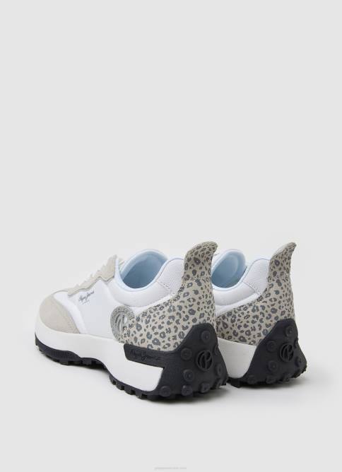 blanco de fábrica zapatillas combinadas lucky leo Pepe Jeans 06X4573 mujer - Imagen 4