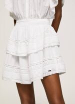 blanco falda con detalles de encaje Pepe Jeans 06X4488 mujer - Imagen 3