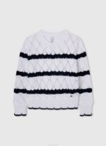 blanco jersey con estampado de corazones Pepe Jeans 06X41411 chica - Imagen 4