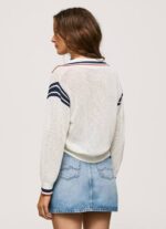 blanco jersey de crepé estilo polo Pepe Jeans 06X4250 mujer - Imagen 4