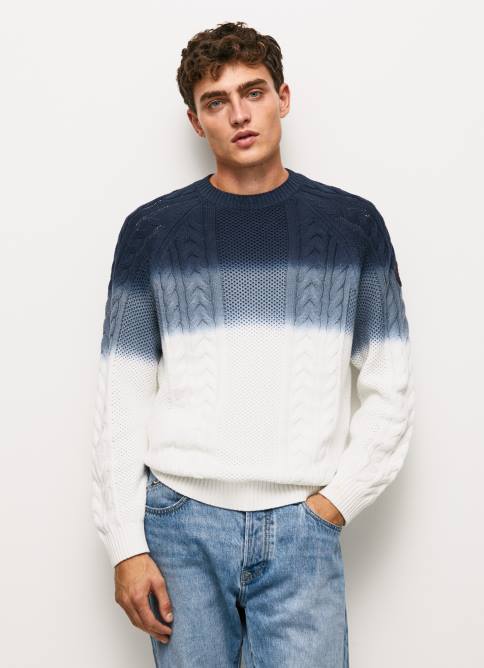 blanco_jersey_de_ochos_perseo_pepe_jeans_06x4851_hombres.jpg blanco jersey de ochos perseo Pepe Jeans 06X4851 hombres - Imagen 1