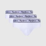 blanco Pack de 3 braguitas de algodón elástico Pepe Jeans 06X41156 hombres