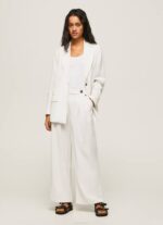 blanco pantalones anchos plisados Pepe Jeans 06X4288 mujer